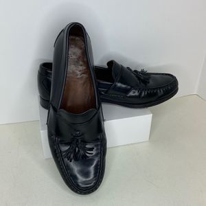 Allen Edmonds Stowe Mens Black Leather Tassel Loafers, Size-11 D